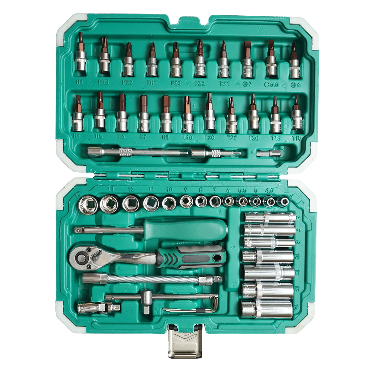 HOSSZÚ DUGÓKULCS KÉSZLET BIT, TORX, RACSNIVAL 53 DB BRECKNER GERMANY