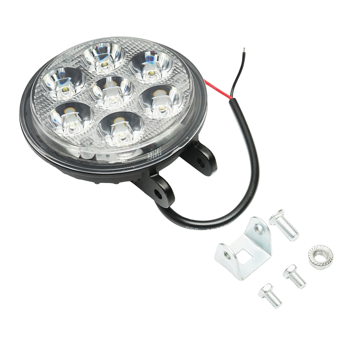 Lámpa, 7 LED-del, 10–30V, 21W, 30° sugárzási szög, spot típus, 110x110x60 mm, IP67, 6000K, Breckner Germany