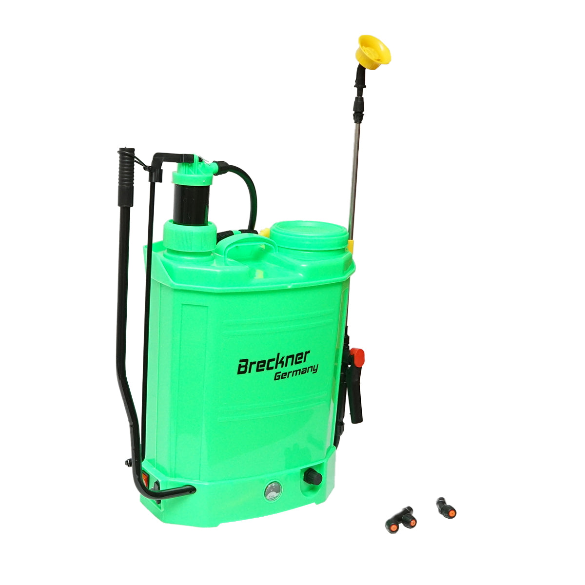 Permetezőgép (vermorel) 2 az 1-ben, kézi és elektromos, 16L tartállyal, 12V 8Ah akkumulátor, 3.1 l/perc áramlás, Breckner Germany