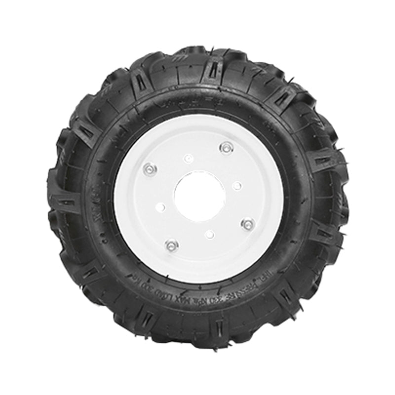 Komplett kerék 400/8, R1, bütykös, 4PR, fehér felnivel