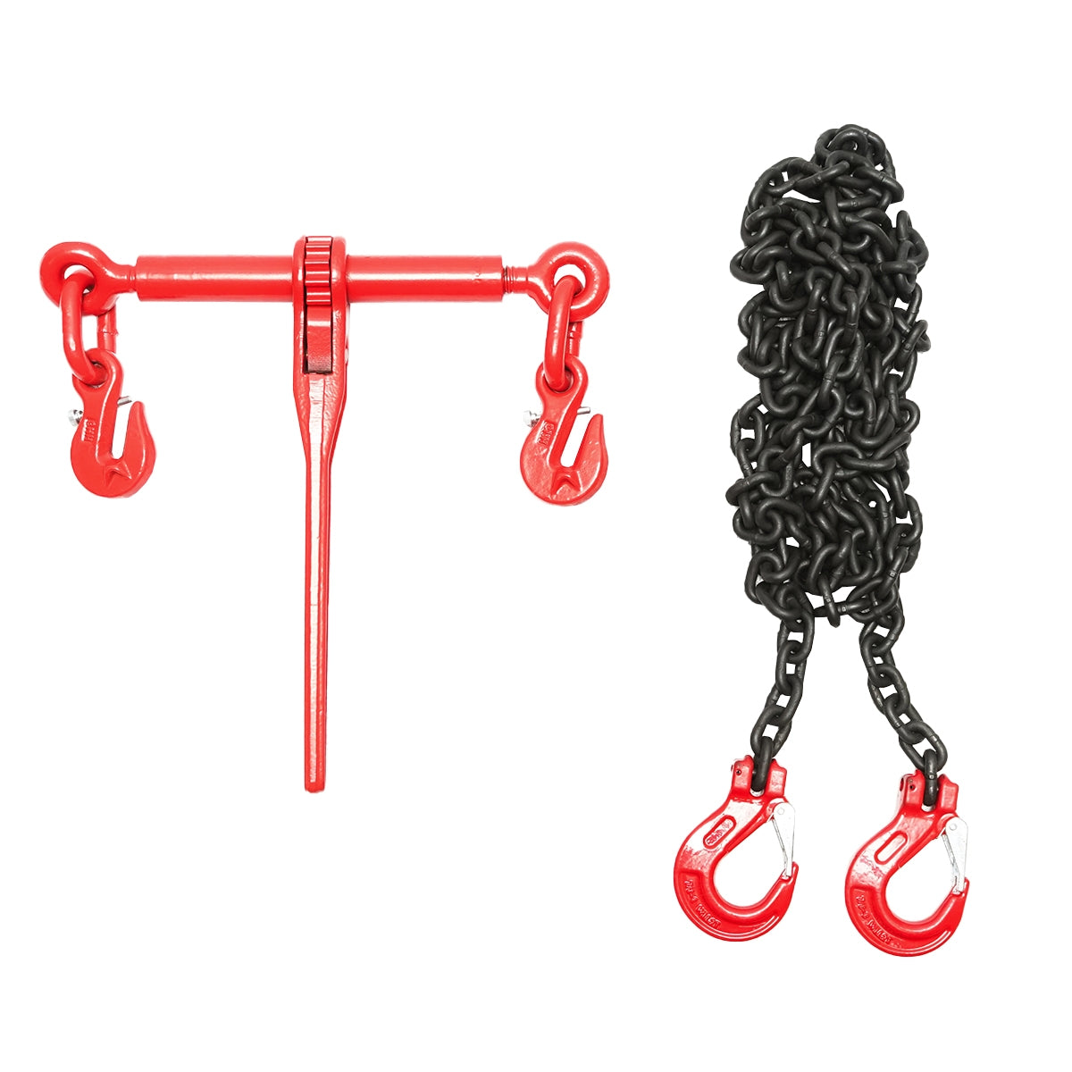 HORGONYLÁNC NEHÉZ GÉPEKHEZ RACSNIS FESZÍTŐSZERKEZETTEL 4 T TEHERBRÁS 4 M LÁNCHOSSZAL 8 MM LÁNCVASTAGSÁG BRECKNER GERMANY