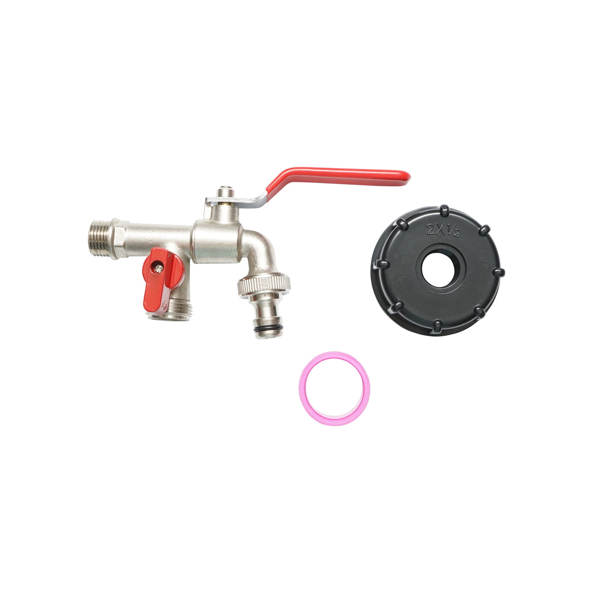 IBC tartály leeresztőcsap, 1/2", sárgaréz, 60 mm belső menettel