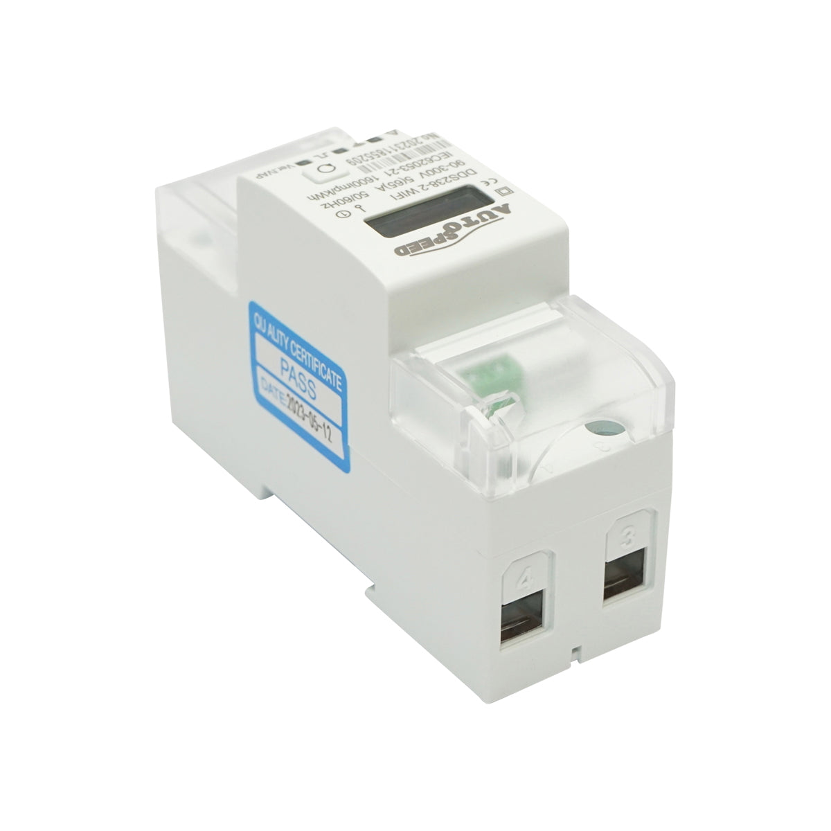 Intelligens egyfázisú energia- és teljesítménymérő 220V, 65A, DDS238-2 WIFI Tuya, Smart Life