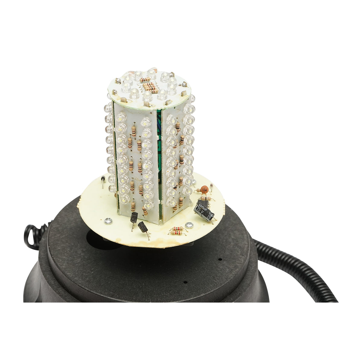 LED villogó, mágneses talppal, szivargyújtós csatlakozóval, 12V