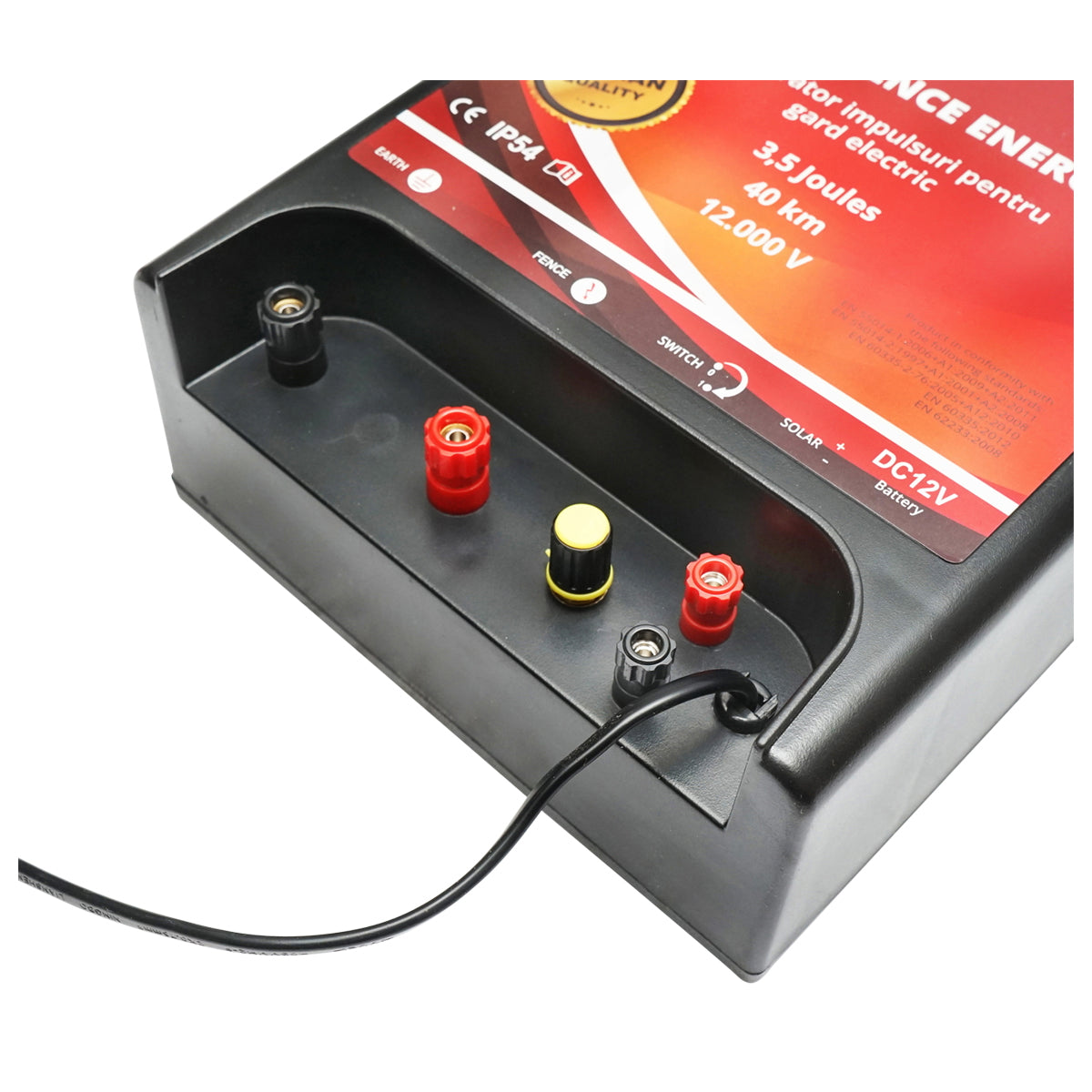 Impulzusgenerátor elektromos kerítéshez, 12 V AC, 3,5 Joule, 40 km hatótáv, Breckner Germany