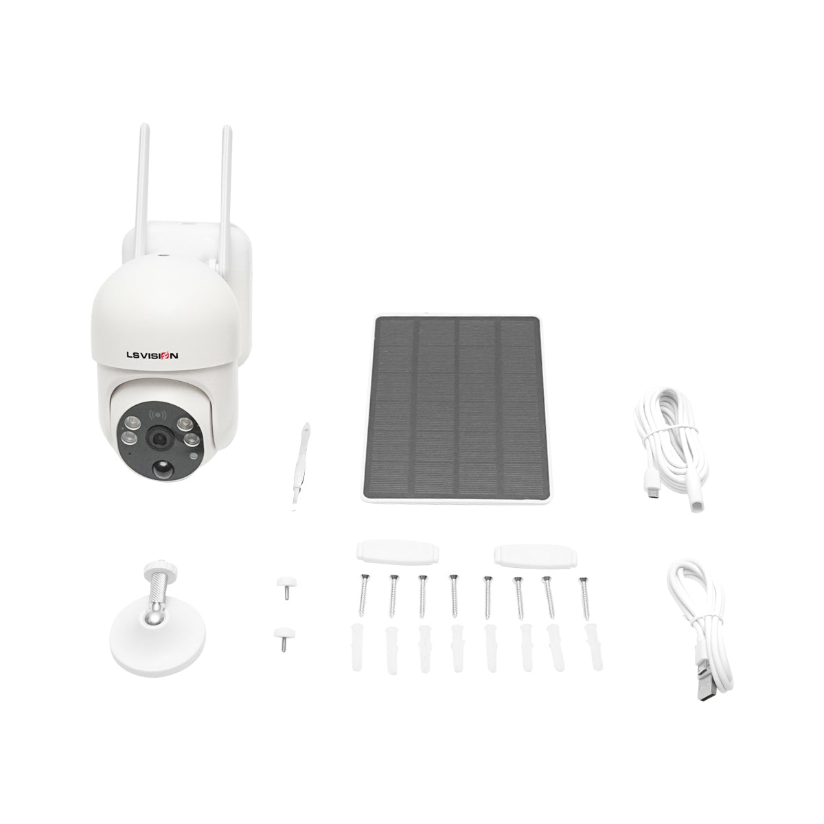 Dupla lencsés felügyeleti kamera, 4 MP, 4G SIM + WIFI 2.4GHz, 7.6W napelemmel, 18650 mAh akkumulátor, 360° PTZ, PIR mozgásérzékelő, riasztás, éjjellátás, iCSee alkalmazás