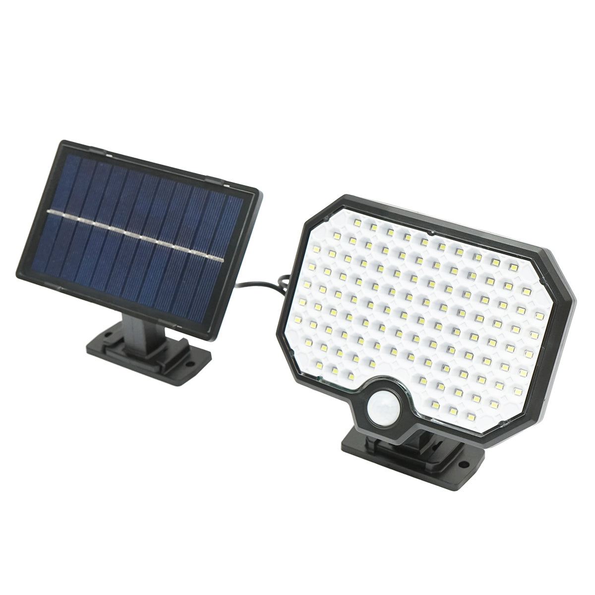 Napelemes LED lámpa 450lm 1,65W/5,5V-os napelemmel, 3,7V/1,8 Ah akkumulátorral, távirányítóval, 5m-es kábellel és szürkületérzékelővel IP44 Breckner Germany