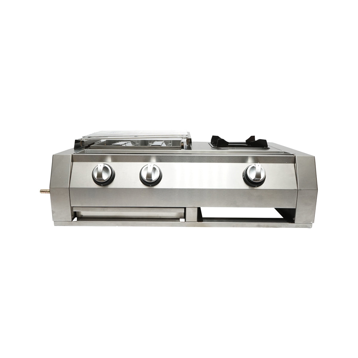 Kemping grillsütő 2 égővel és 1 főzőfelülettel 676x400x185 mm Brecner Germany