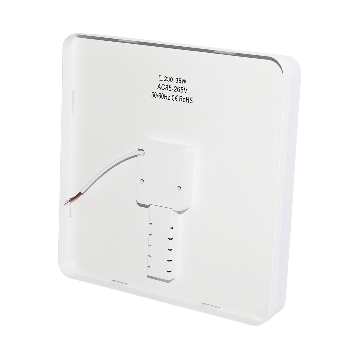 LED mennyezeti lámpa 36W, 220V, IP20, 230 mm, négyzet alakú beltéri/kültéri világítótest, nedvességálló, Breckner Germany