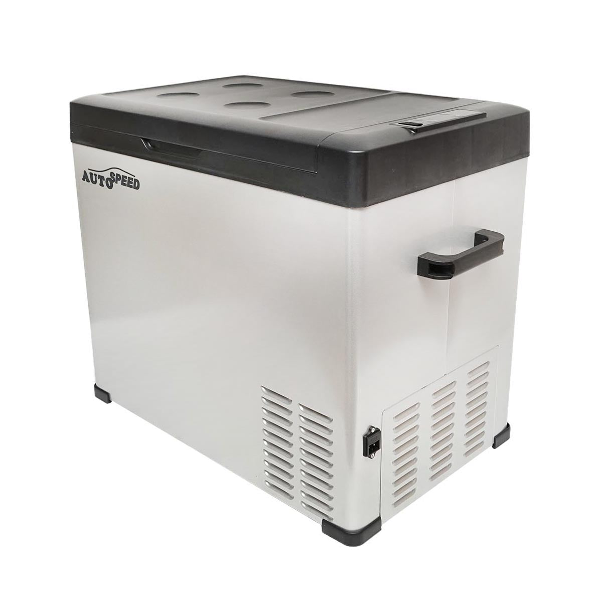 Smart autós hűtőszekrény kompresszorral, 50L, 12–24–220V, 80W, Bluetooth kapcsolattal
