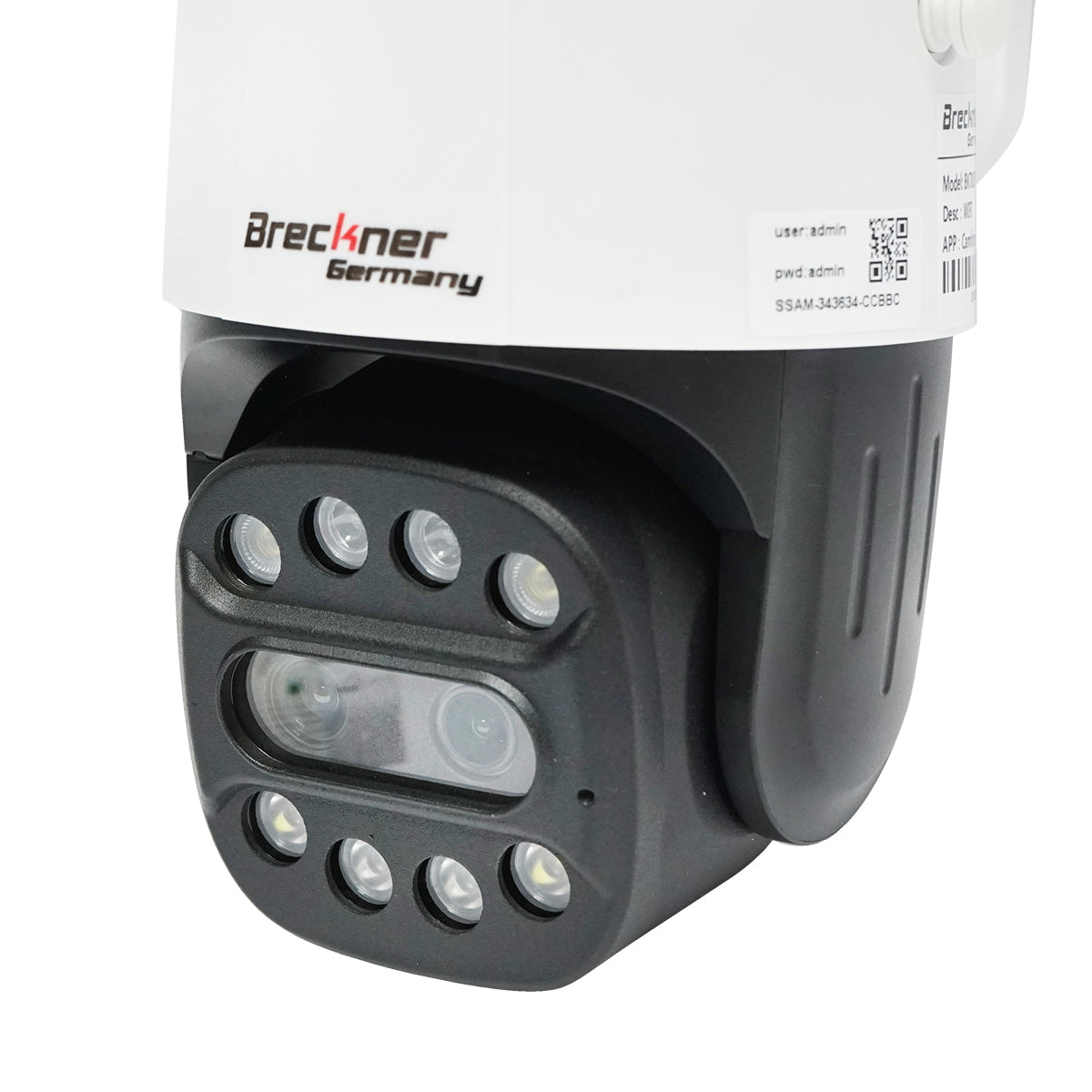 Beltéri/kültéri WIFI-s megfigyelő kamera 4MP ultra HD, PTZ, mozgásérzékelő, forgatható, 90 fok, 220V IP66 Breckner Németország