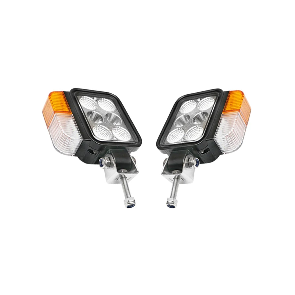 Bal és jobb oldali univerzális traktor fényszórókészlet LED 10-80V, színhőmérséklet 6000K, 3W LED pozíció és 3W LED jelzés Breckner Germany