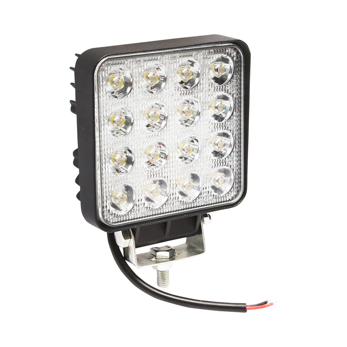 Lámpa, 16 LED-del, 10–60V, 48W, 60° sugárzási szög, négyzetes kivitel, Breckner Germany
