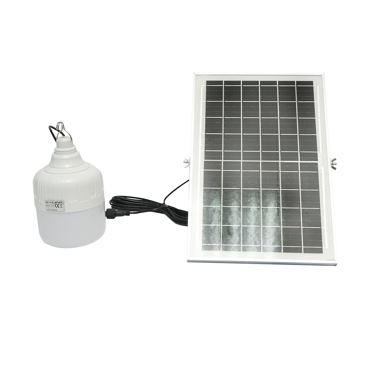 LED lámpa 100W, 6500K, 8W polikristályos napelemmel és IP20 távirányítóval Breckner Germany