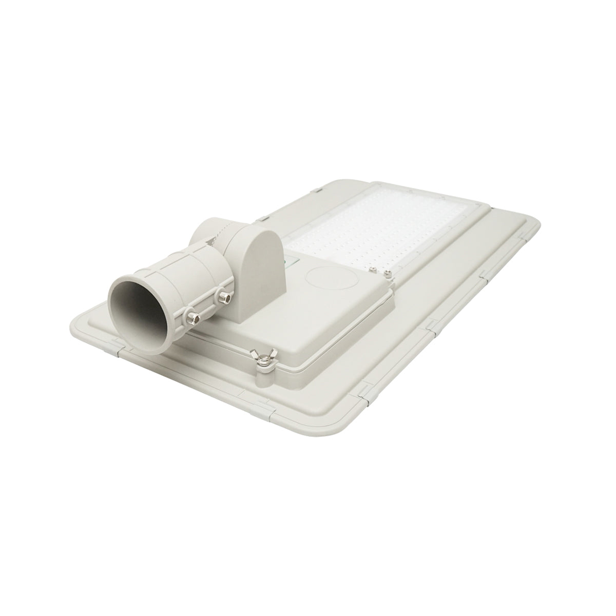 Napelemes LED utcai világítótest 180W, 6500K, IP65, napelemmel, mozgásérzékelővel és oszlopra szereléssel, Breckner Germany