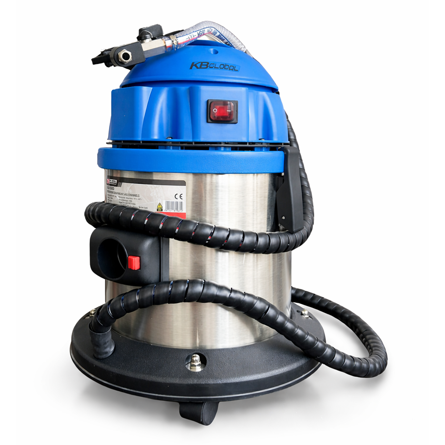 PROFESSZIONÁLIS BERENDEZÉS AUTÓK SZÍVÓ- ÉS KIPUFOGÓ CSATORNÁINAK TISZTÍTÁSÁRA SZÉTSZERELÉS NÉLKÜL, DIÓHÉJ ABRAZÍVVAL 13L 1200W 230V