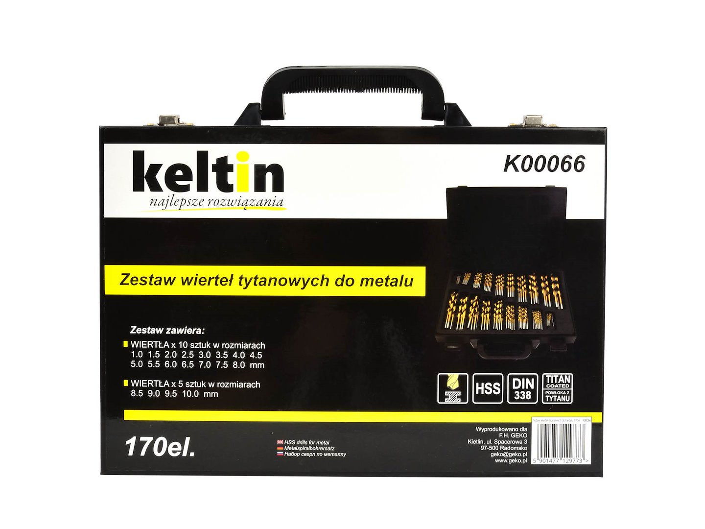 FÚRÓSZÁR KÉSZLET HSS TITÁN 1–10 MM 170 DB KELTIN