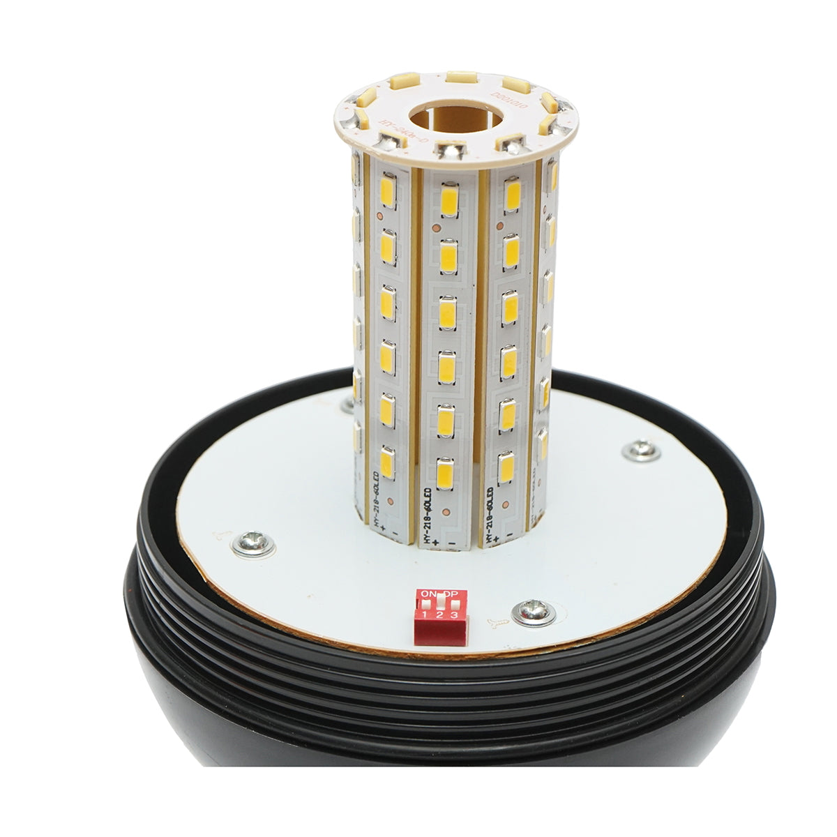 LED villogó, 12–24V, lábra szerelhető kivitel, 3 funkcióval, IP65