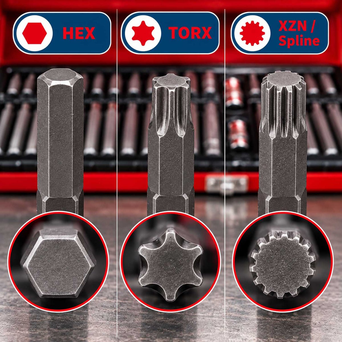 Bit készlet TORX XZN hex splin 40 db GEBO TOOLS