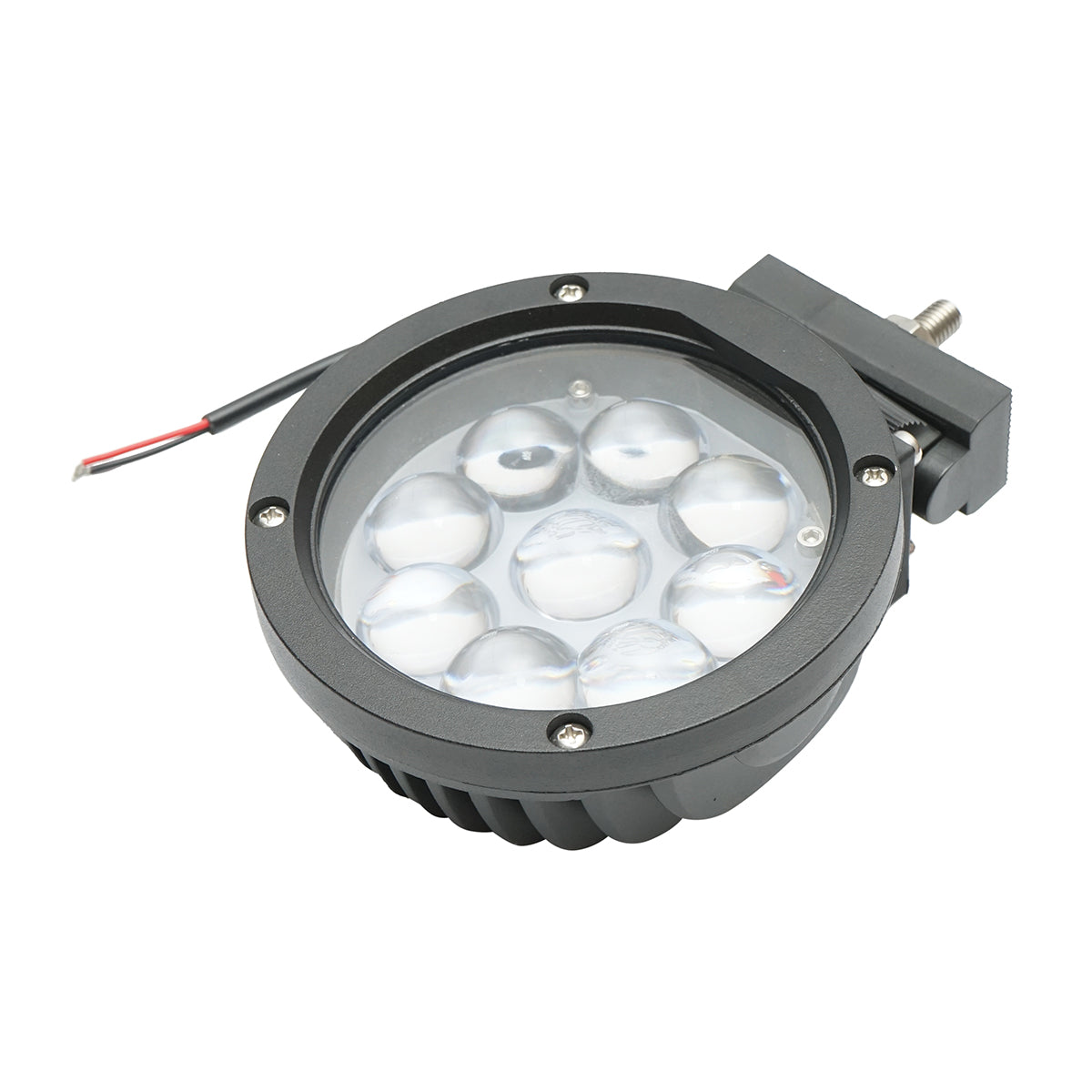 Lámpa, 9 LED-del, 10–60V, 45W, 30° sugárzási szög, spot típus, 4D lencsével, 139x139x74 mm, IP67, 6000K, Breckner Germany
