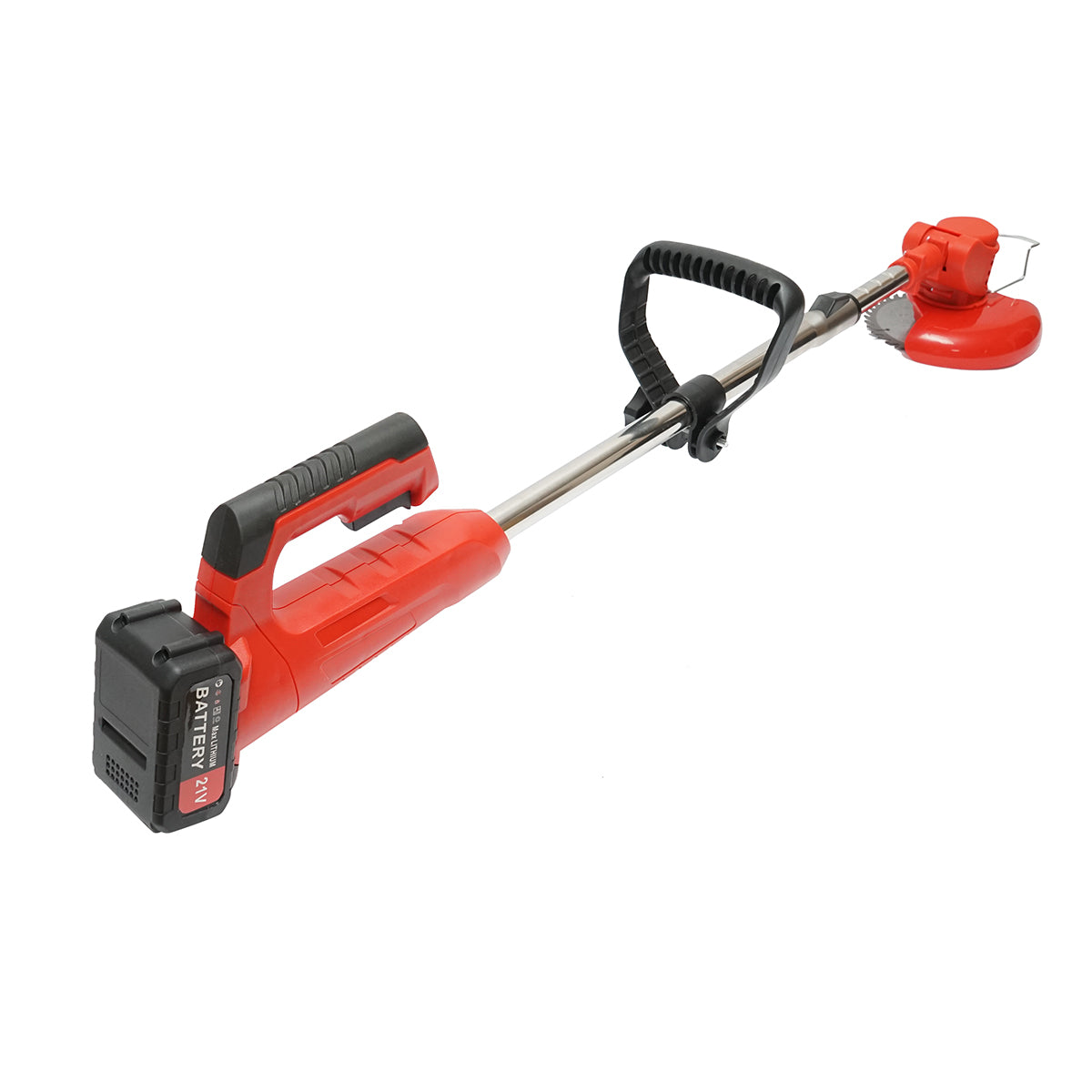 Elektromos fűkasza, 850 W, teleszkópos nyéllel, 2× 21 V / 3000 mAh akkumulátorral, 18 000 ford./perc, tartozékokkal együtt