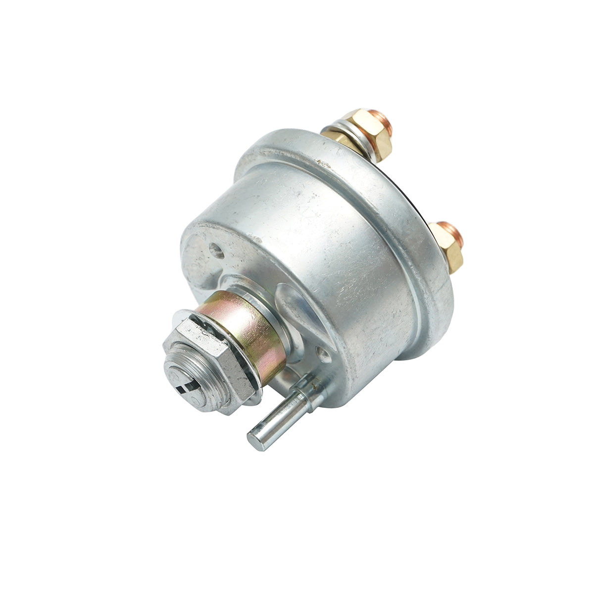 Indítókapcsoló kulccsal, 24V, átmérő: 67 mm, réz csatlakozó M10, menetes rögzítés fi 18 mm, Caterpillar gépekhez, OEM: 7N0718