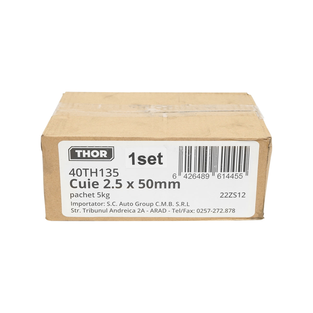 Építőipari szegek 2.5x50 mm, 5 kg csomag