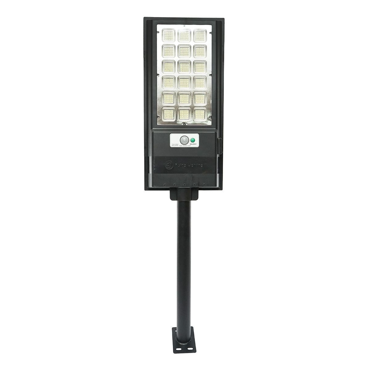 Napelemes LED-es közvilágítási lámpa 150W, 6500K, IP65, mozgásérzékelővel oszlopra szerelhető Breckner Germany