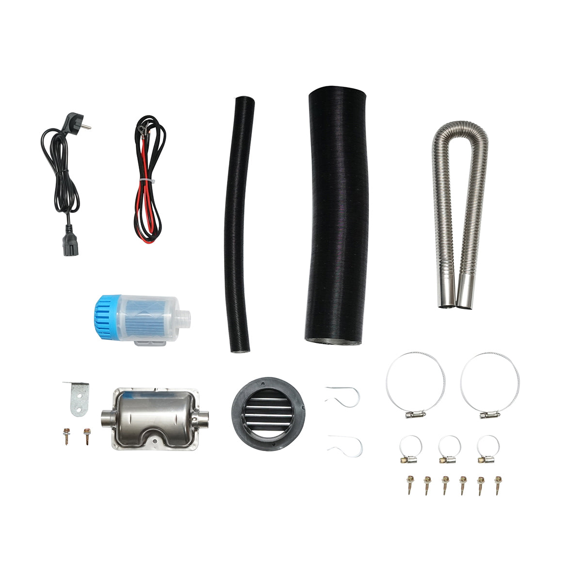 Sirocou, halk állóhelyzeti fűtés 12/24–220V, 5KW, LCD kijelzővel, távirányítóval és Kyocera izzítógyertyával, THOR