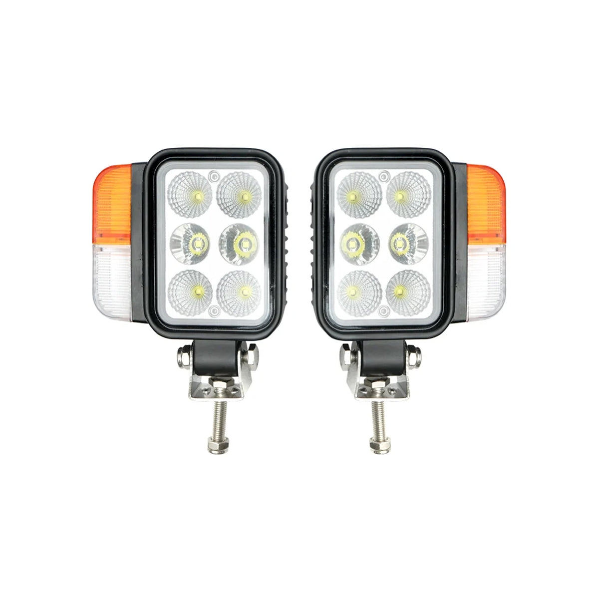 Bal és jobb oldali univerzális traktor fényszórókészlet LED 10-80V, színhőmérséklet 6000K, 3W LED pozíció és 3W LED jelzés Breckner Germany