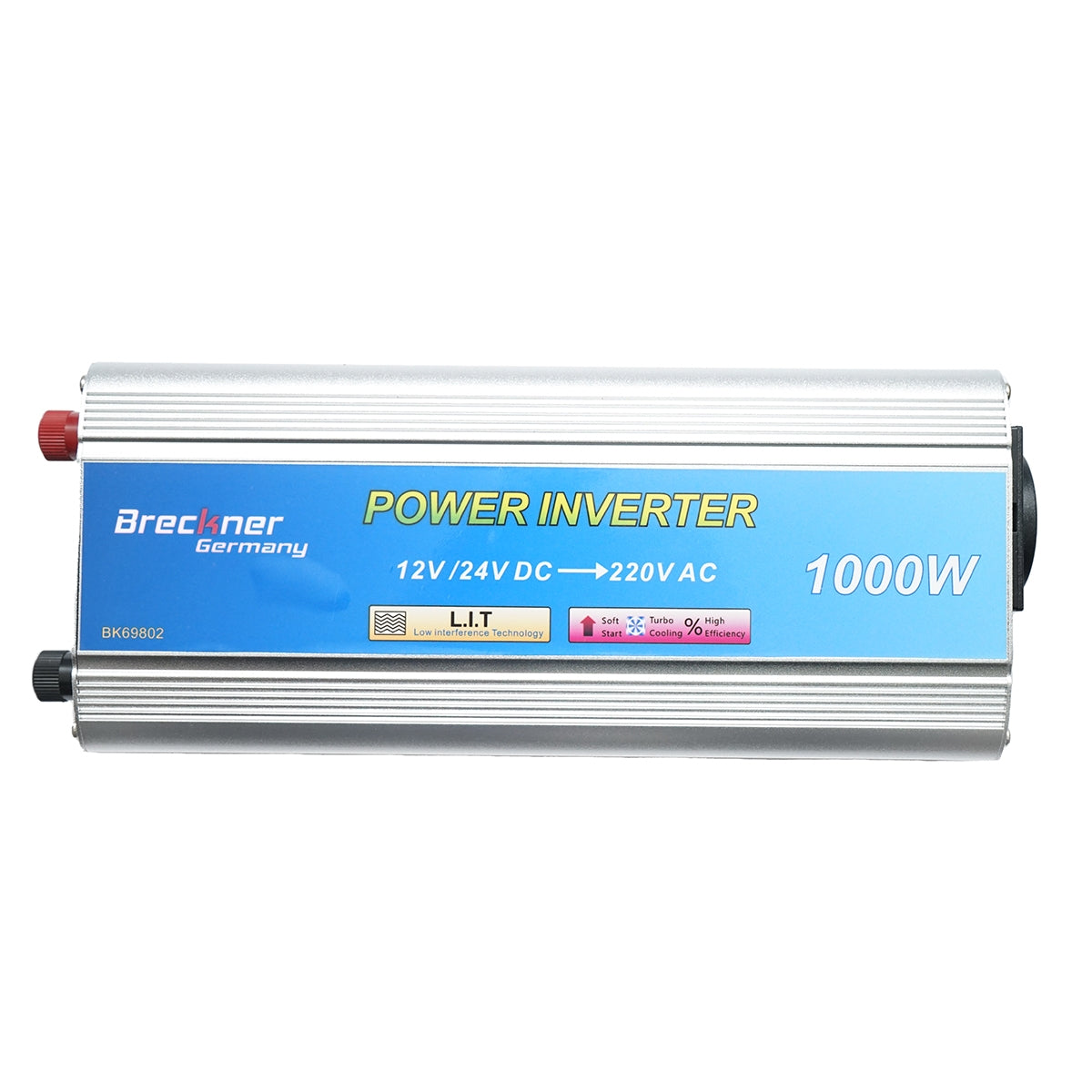 INVERTER FESZÜLTSÉG 1000W. 12V/24V - 220V MÓDOSÍTOTT SZINUSZ HULLÁM 241X95X55MM BRECKNER GERMANY