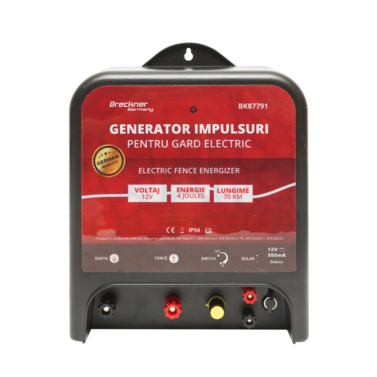 Impulzusgenerátor készülék DC 12/220V, 4 Joule, 70km elektromos kerítéshez Breckner Germany