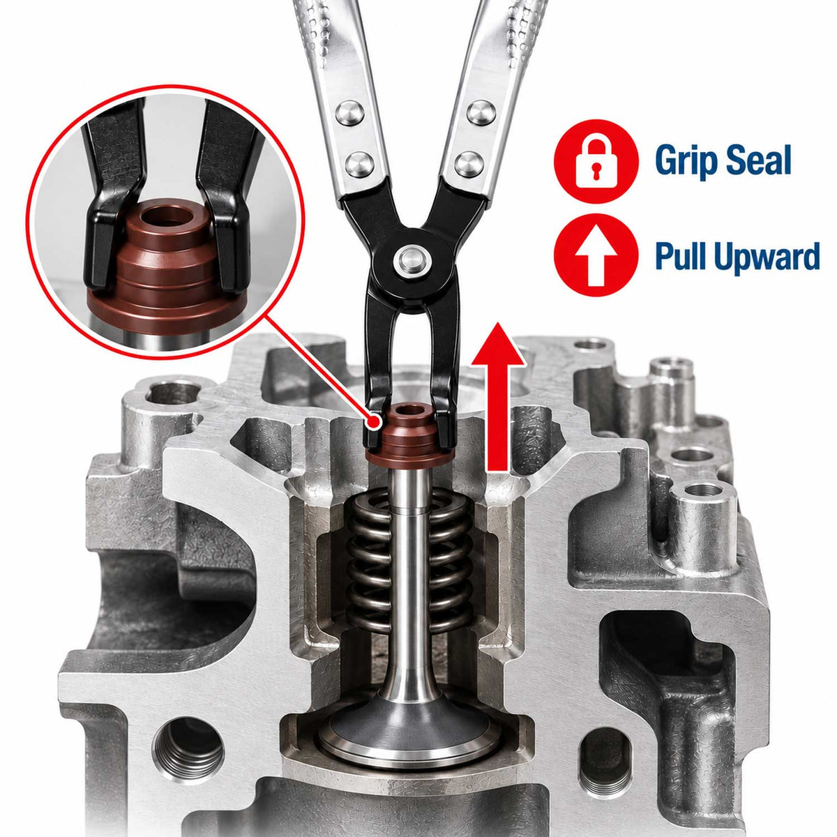 Szelep szimering fogó 268 mm GEBO TOOLS
