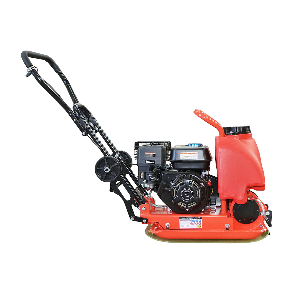 Lapvibrátor C90-B, 540×420 mm munkafelülettel, Euro 5 szabványú motorral, 196 cm³ / 6,5 LE, 5500 ford./perc, 80 kg, víztartállyal, Breckner Germany