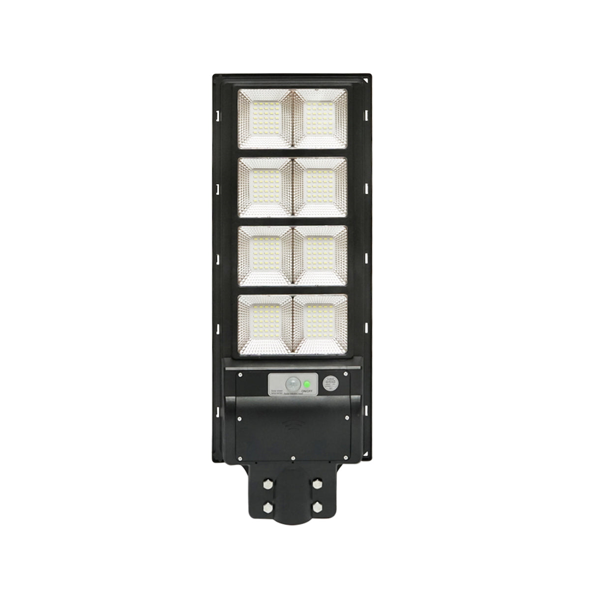 Napelemes LED utcai világítótest 200W, 6500K, IP65, hideg fény, mozgásérzékelővel, oszlopra szereléssel, Breckner Germany