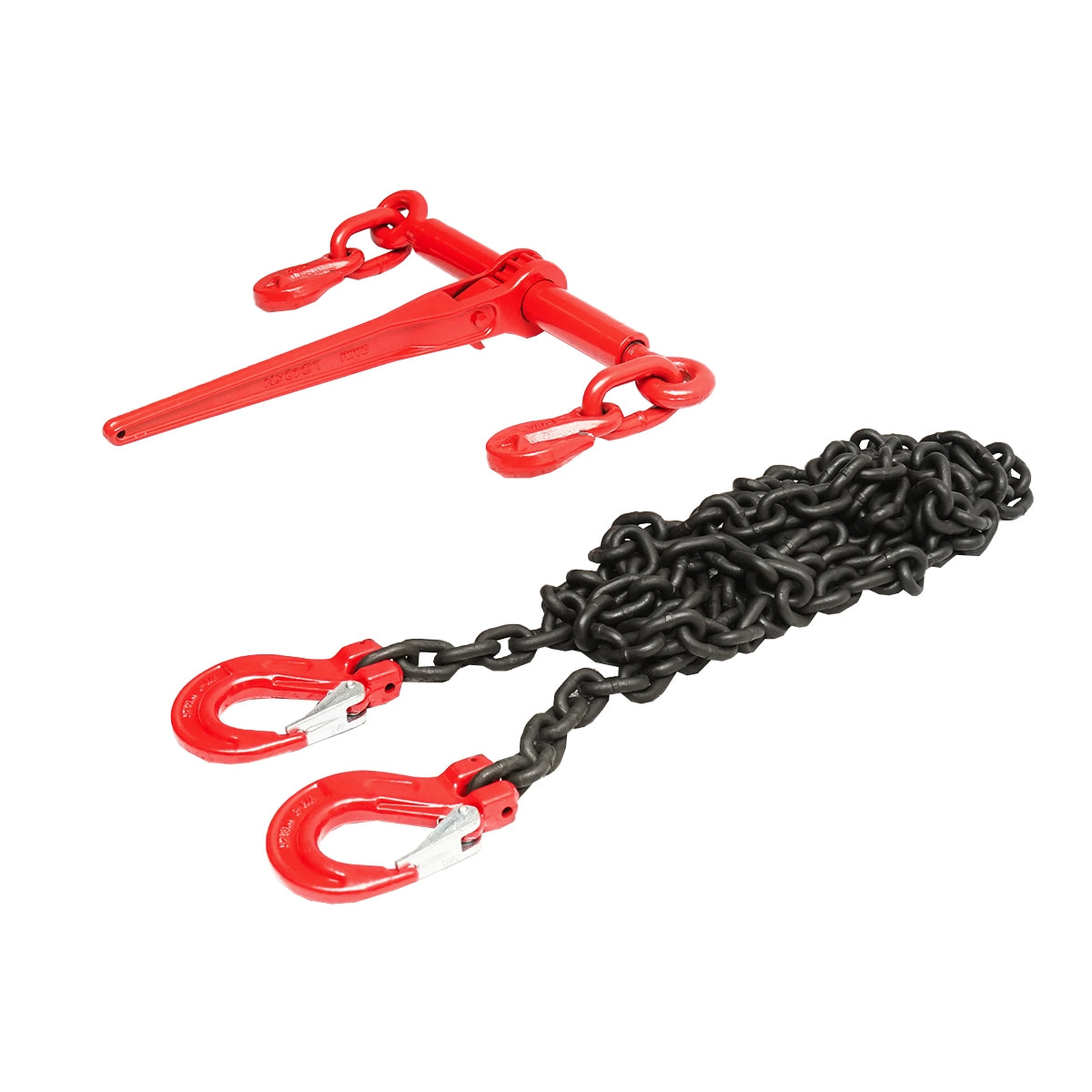 HORGONYLÁNC NEHÉZ GÉPEKHEZ RACSNIS FESZÍTŐSZERKEZETTEL 4 T TEHERBRÁS 4 M LÁNCHOSSZAL 8 MM LÁNCVASTAGSÁG BRECKNER GERMANY