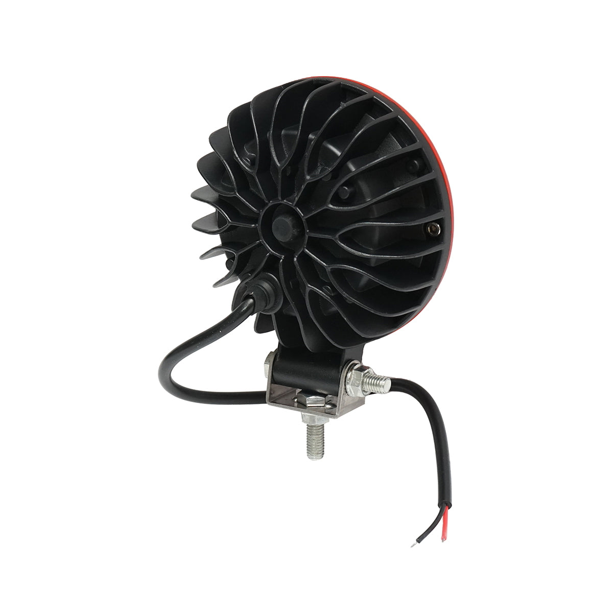 Kerek piros LED reflektor, 30W, 12V/24V (10–30V), Breckner Germany