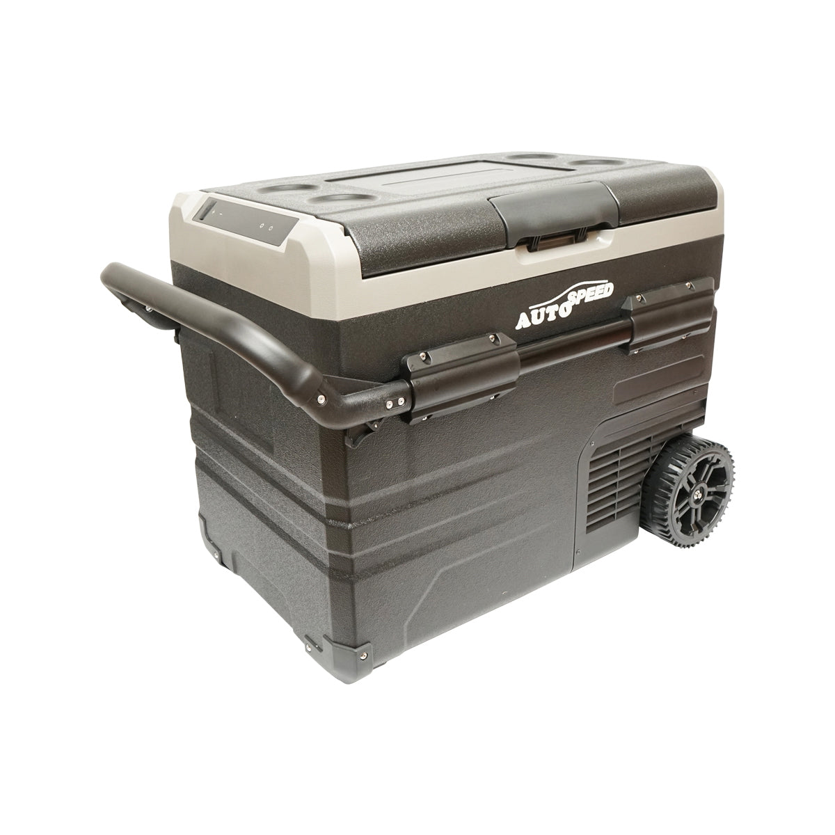 Smart autós hűtőszekrény trolly kivitelben, 50L, kompresszorral, 12–24–220V, 60W, Bluetooth