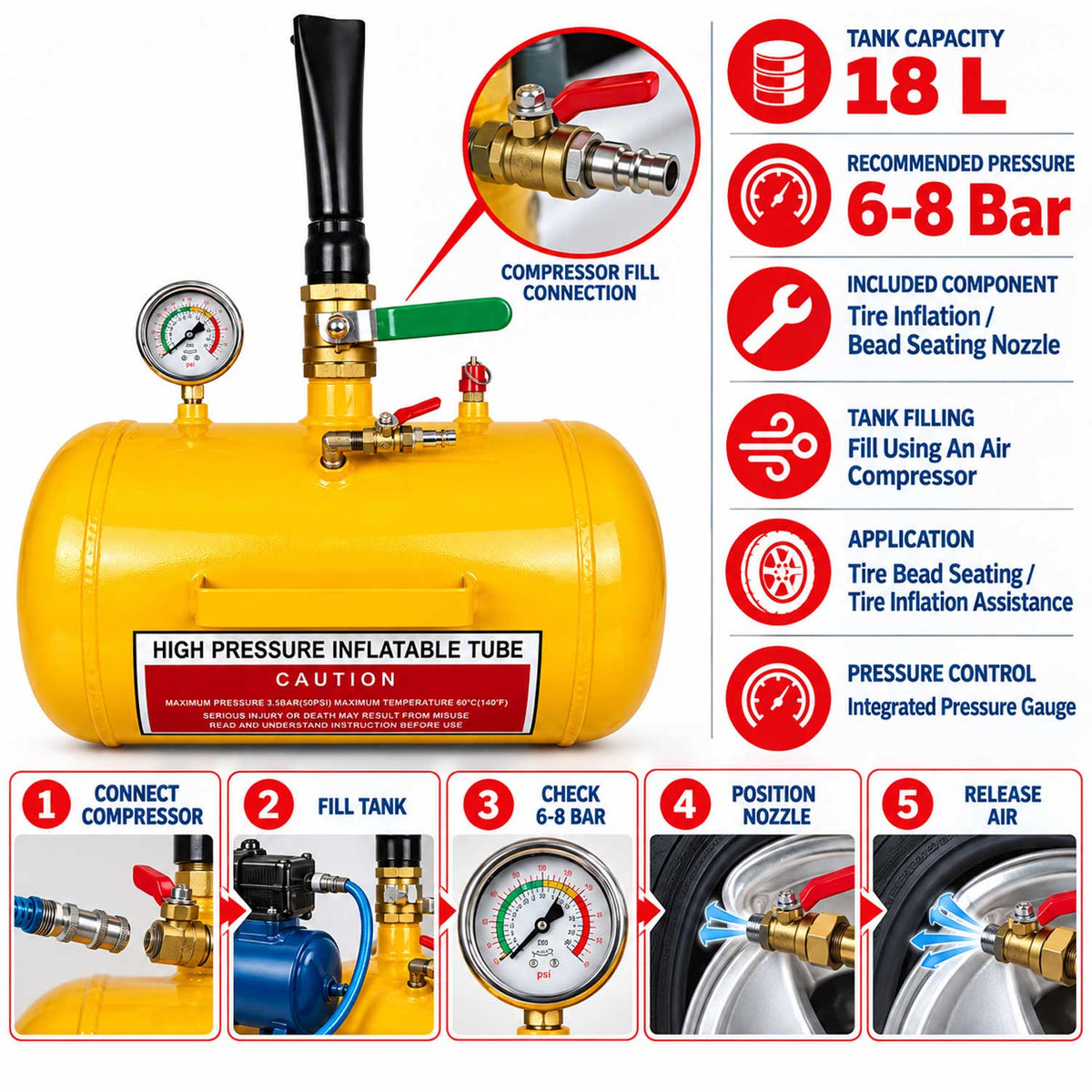 Légtartály 18 l GEBO TOOLS