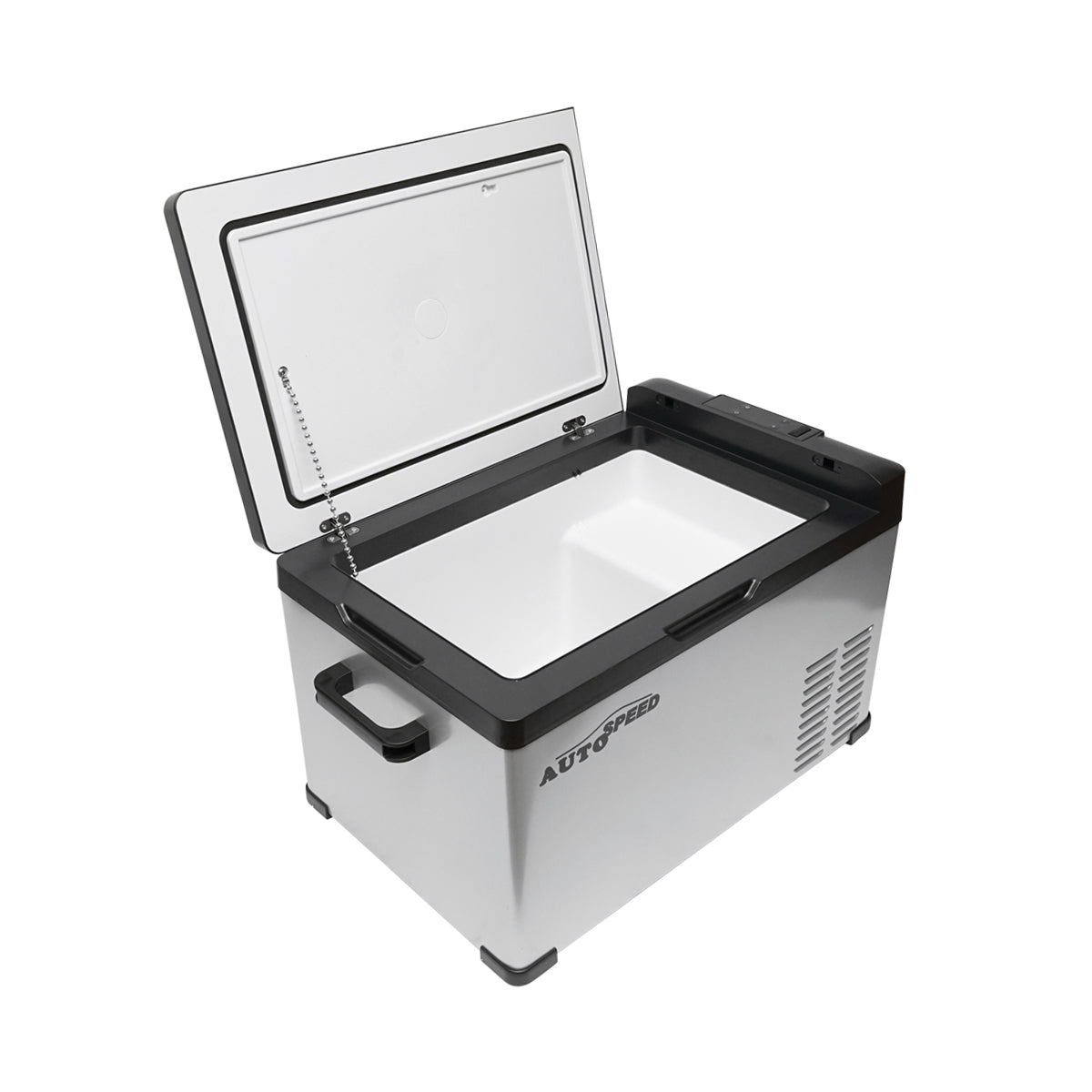 Smart autós hűtőszekrény kompresszorral, 30L, 12–24–220V, 60W, Bluetooth kapcsolattal
