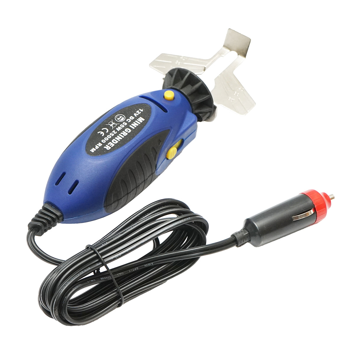 Hordozható elektromos láncélező, 12 V, 55 W, 25 000 ford./perc, láncfűrészhez