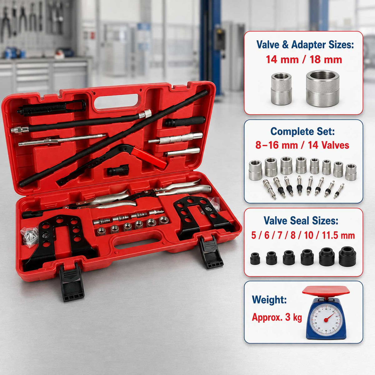 SzelEPRugó összenyomó készlet GEBO TOOLS