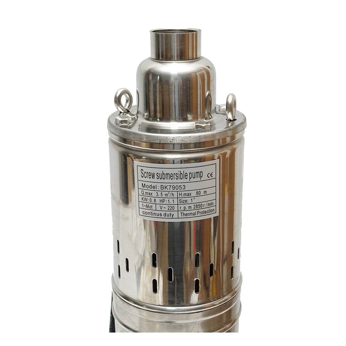 Búvár vízszivattyú 800W, 58L/min H60m, 220V, 2850 rpm Breckner Germany
