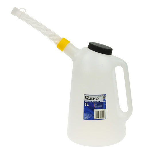 TARTÁLY FEDŐVEL ÉS RUGALMAS TÖMLŐVEL OLAJHOZ ÉS FAGYGÁTLÓHOZ 3L GEKO