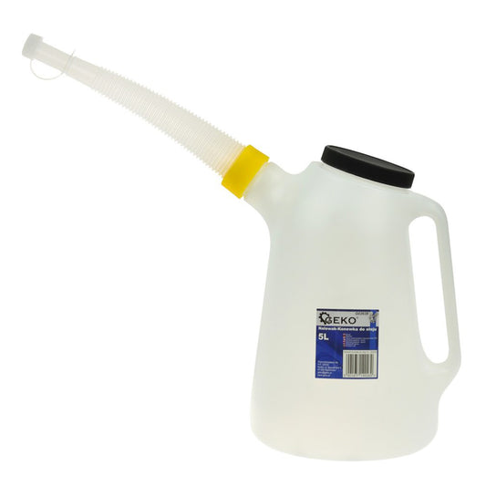 TARTÁLY FEDŐVEL ÉS RUGALMAS TÖMLŐVEL OLAJHOZ ÉS FAGYGÁTLÓHOZ 5L GEKO