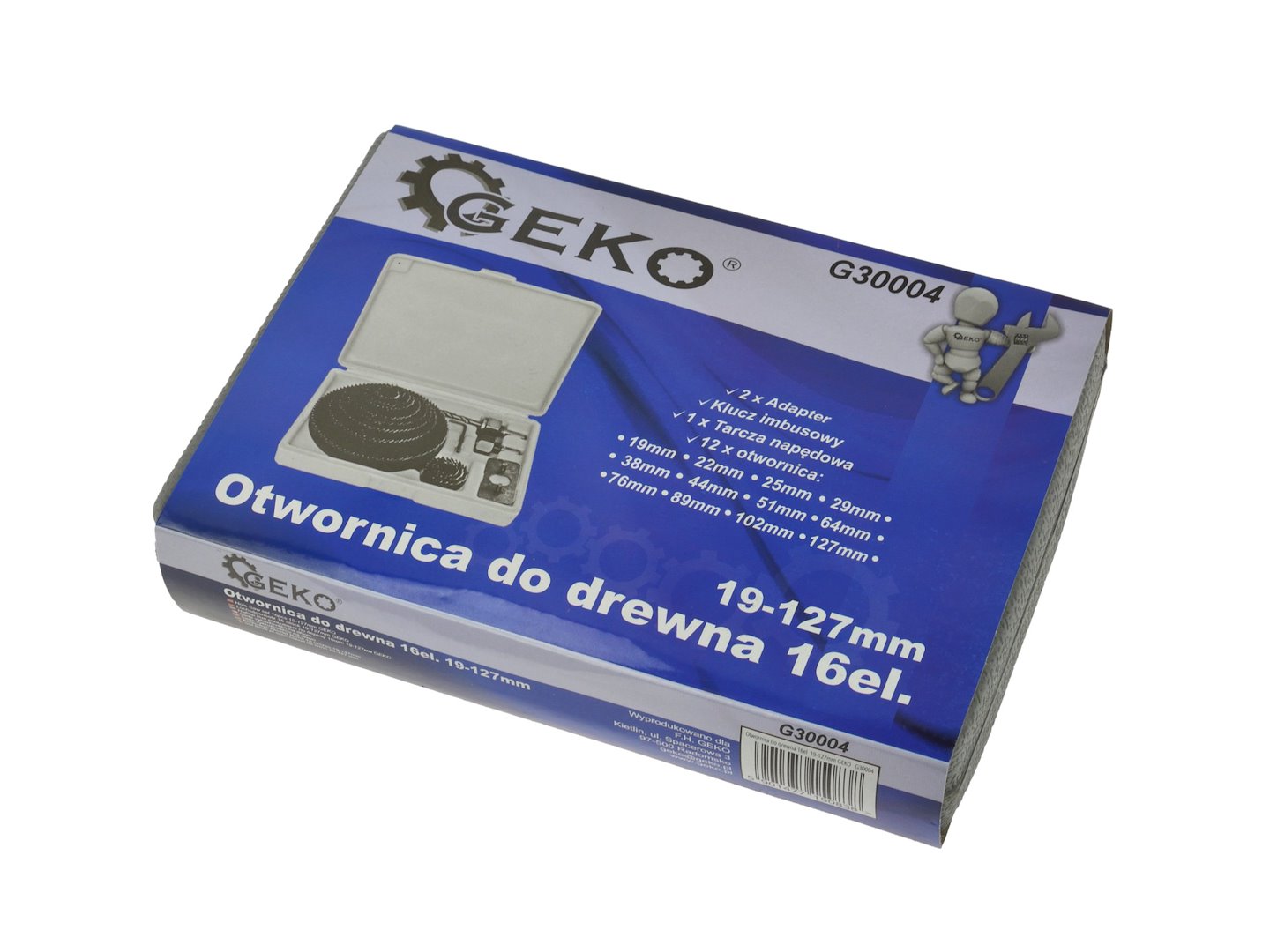 KÖRKIVÁGÓ KÉSZLET FÁHOZ ÉS GIPSZKARTONHOZ 19–127 MM 16 DB GEKO