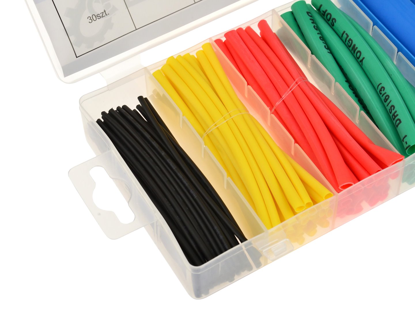 SZÍNES ZSUGORCSŐ KÉSZLET 6 MÉRET 100 DB GEKO