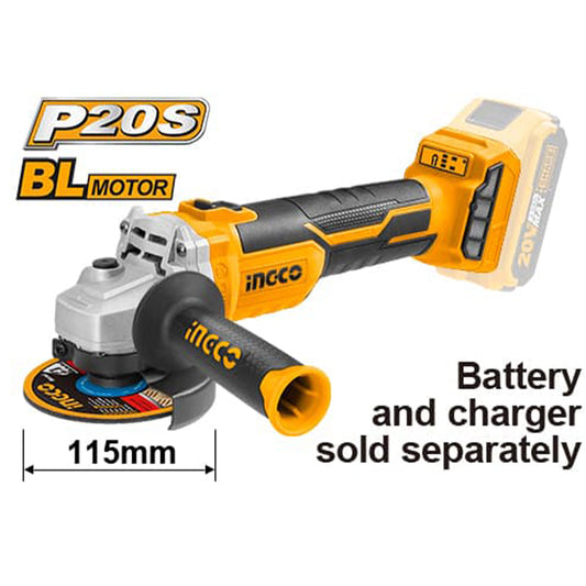 SAROKCSISZOLÓ KEFE NÉLKÜLI MOTORRAL 115 MM INGCO