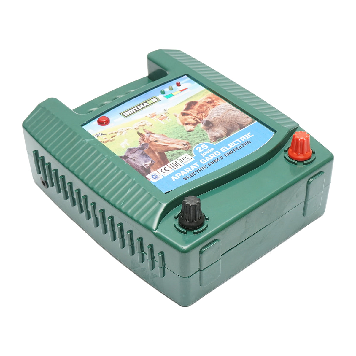 Impulzusgenerátor elektromos kerítéshez, 25 Joule, 12–220 V, Britmann