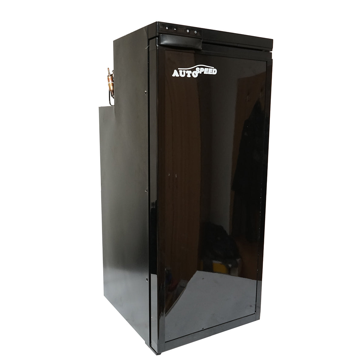 Autós hűtőszekrény kompresszorral, 80W, 92.9L kapacitás, 12–24–220V tápfeszültség, LCD kijelző, 418x504x975 mm, CR90 AUTOSPEED